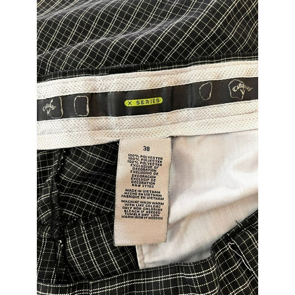 Men's Calloway Black & White Plaid Golf Shorts Size 38 [EXCELLENT] - Picture 3 of 6